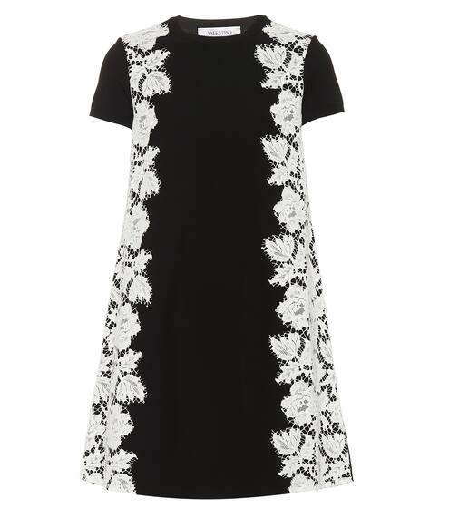 Crêpe and lace minidress | Valentino