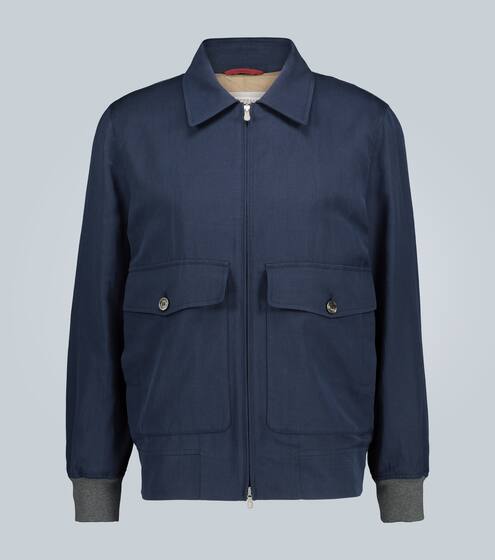 Lightweight zipped jacket | Brunello Cucinelli
