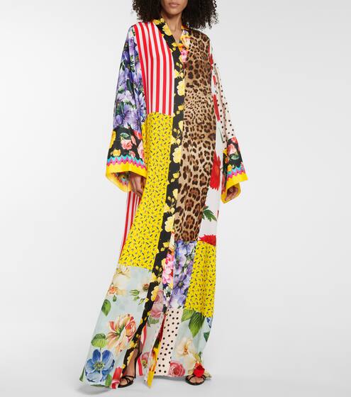 Patchwork silk maxi dress | Dolce & Gabbana
