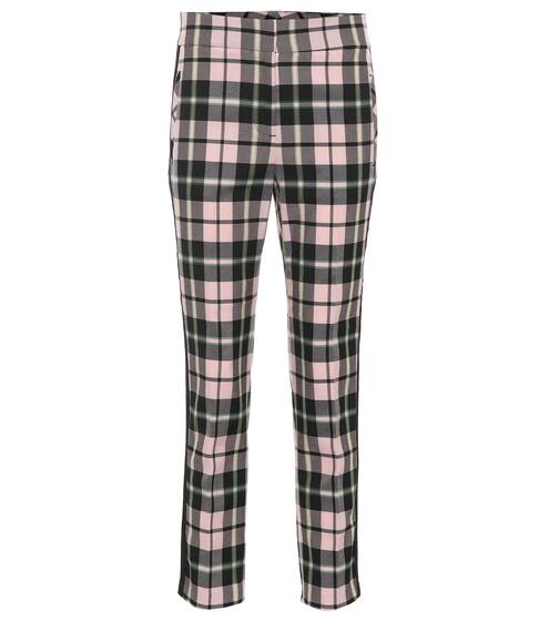 Gemini checked cotton-blend pants | Veronica Beard
