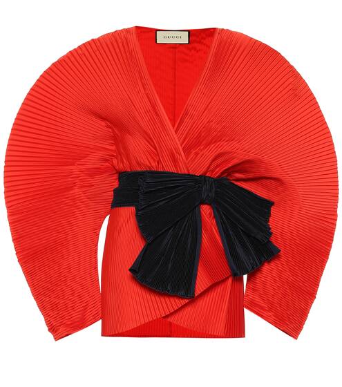 Plissé duchess-satin jacket | Gucci