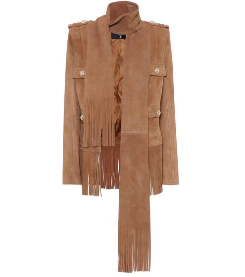 Embellished suede jacket | Balmain