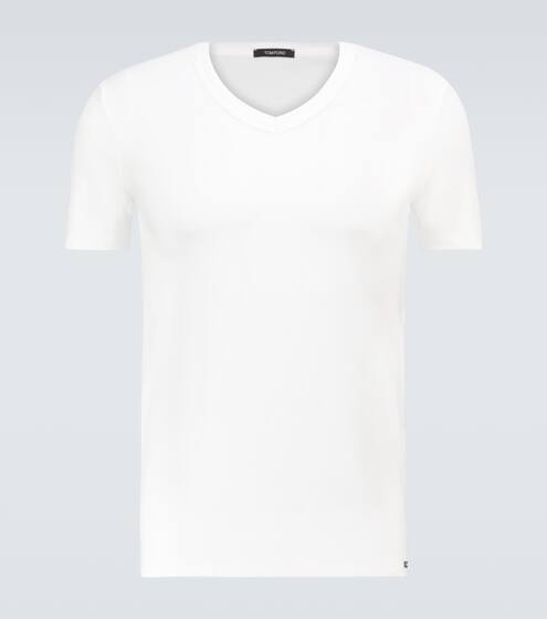 Stretch-cotton V-neck T-shirt | Tom Ford