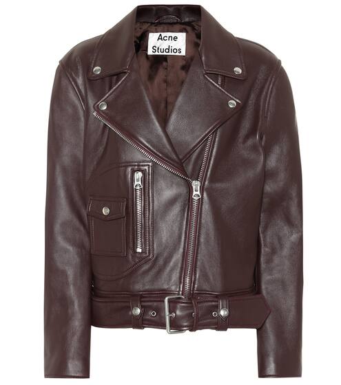 Boxy Biker leather jacket | Acne Studios