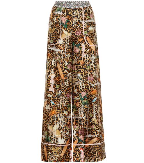 Printed wide-leg silk pants | Camilla