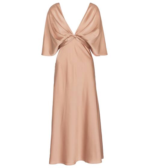 Carmen satin midi dress | Safiyaa