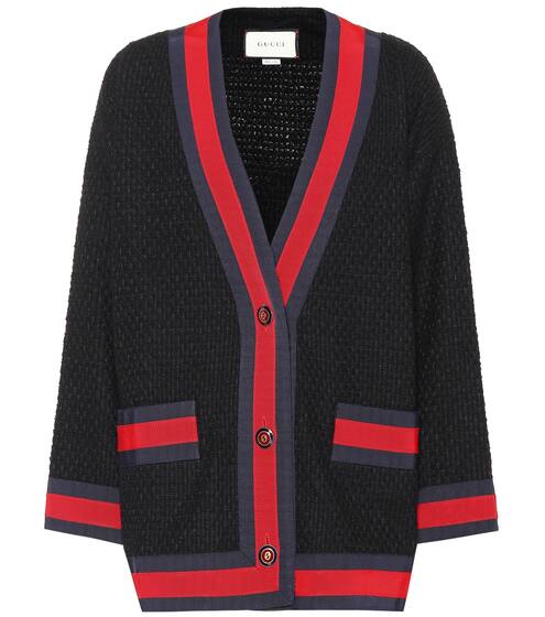Cotton-blend twill cardigan | Gucci