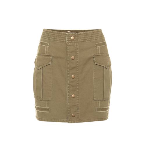 Cotton gabardine miniskirt | Saint Laurent