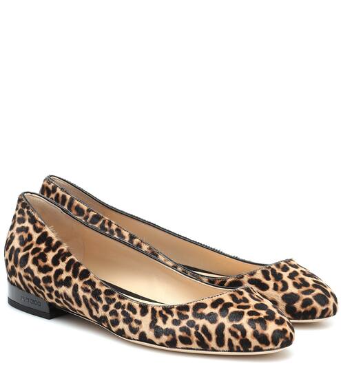 Jessie calf-hair ballet flats | Jimmy Choo