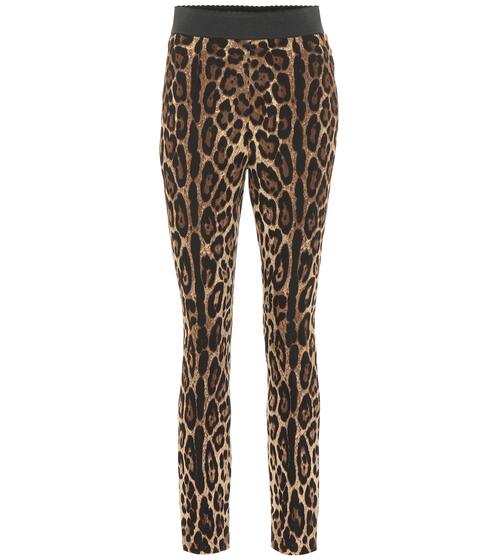 Leopard-print stretch leggings | Dolce & Gabbana