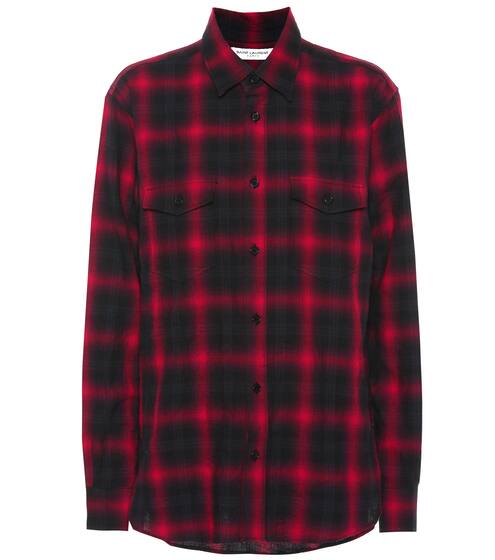 Plaid cotton shirt | Saint Laurent
