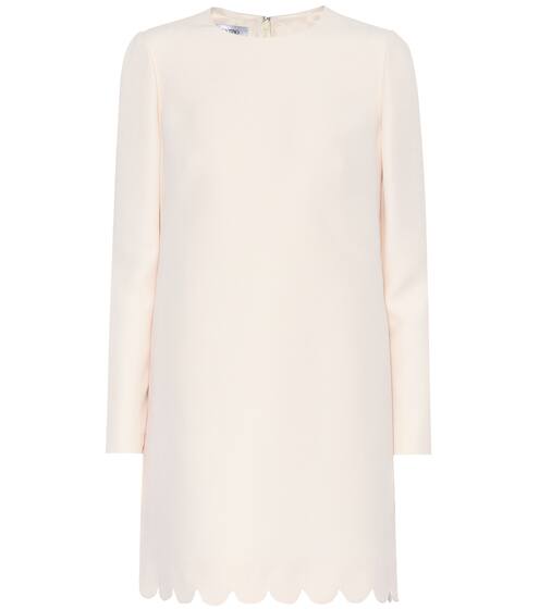 Scalloped silk and wool minidress | Valentino
