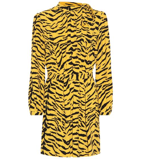 Tiger crêpe minidress | Saint Laurent
