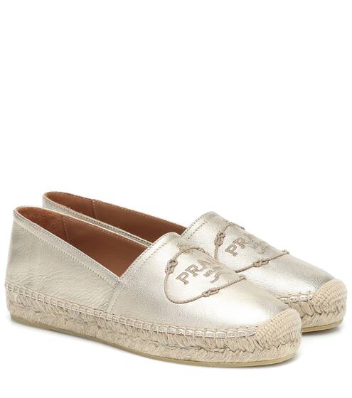 Metallic leather espadrilles | Prada