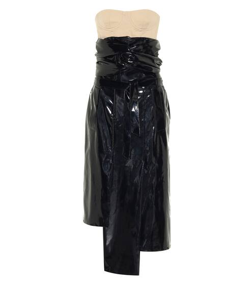 PVC bustier midi dress | Rokh