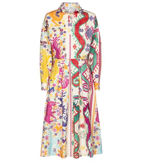 Printed cotton poplin midi dress | ETRO