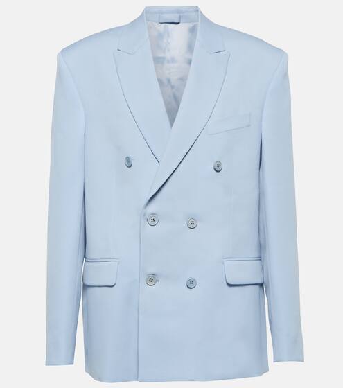 Double-breasted wool twill blazer | Wardrobe.Nyc