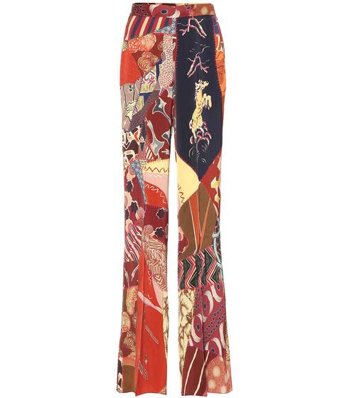 Printed satin wide-leg pants | Etro