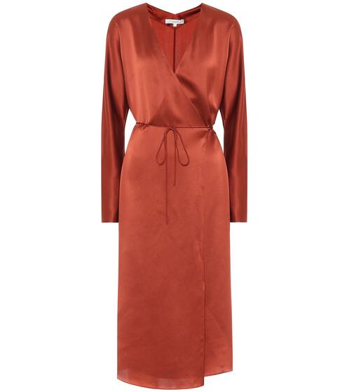 Silk-satin wrap dress | Vince