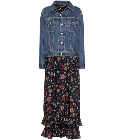 Denim jacket wool dress | Junya Watanabe