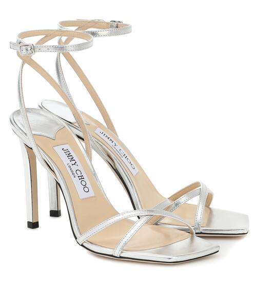 Metz 100 metallic leather sandals | Jimmy Choo
