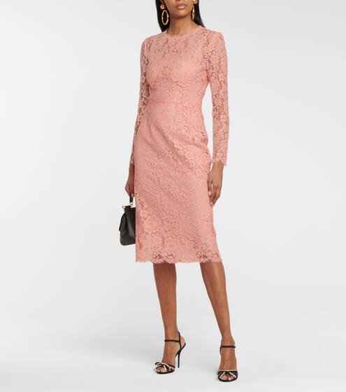 Floral lace midi dress | Dolce & Gabbana