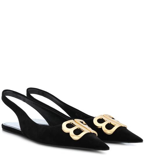 BB velvet slingback slippers | Balenciaga