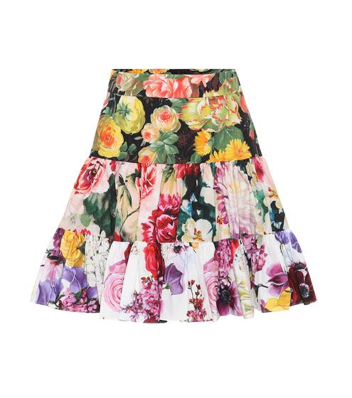 Floral-printed cotton miniskirt | Dolce & Gabbana