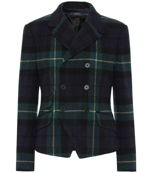 Checked wool-blend jacket | Polo Ralph Lauren