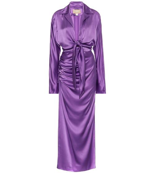 Silk-satin midi dress | Matériel Tbilisi