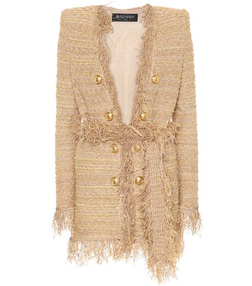 Silk and cotton blend tweed jacket | Balmain