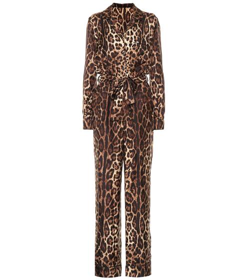 Leopard-print silk jumpsuit | Dolce & Gabbana