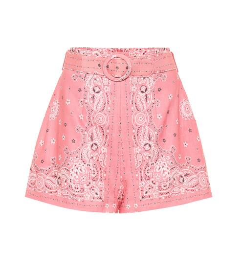 Heathers paisley linen shorts | Zimmermann