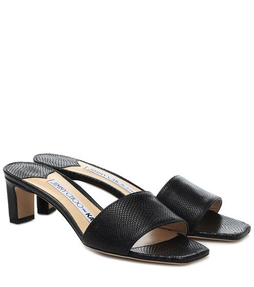 X KAIA Pantoletten K-Slide aus Leder | Jimmy Choo