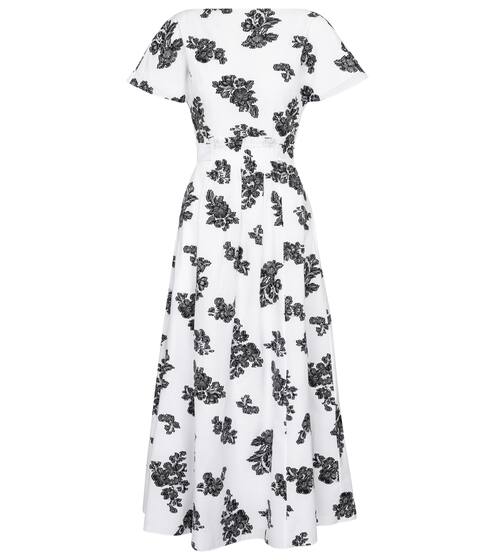 Fraser floral fil coupé midi dress | Erdem