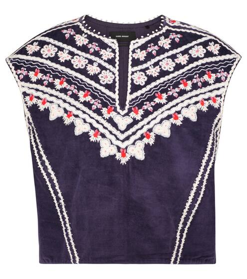 Camena embroidered cotton blouse | Isabel Marant