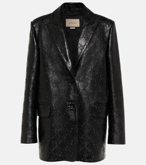 GG Supreme leather blazer | Gucci