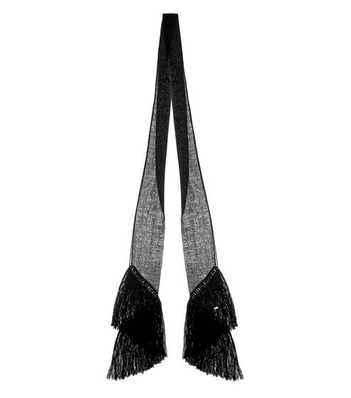 Fringe-trimmed wool scarf | Saint Laurent