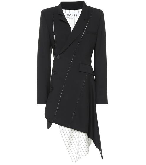 Stretch-wool blazer minidress | Monse