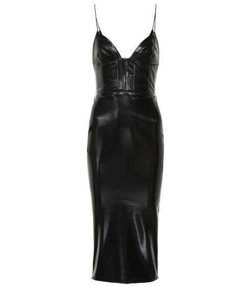 Hunter faux leather dress | Alex Perry