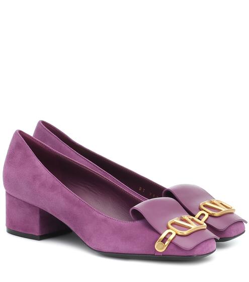 Valentino Garavani VLOGO suede pumps | Valentino