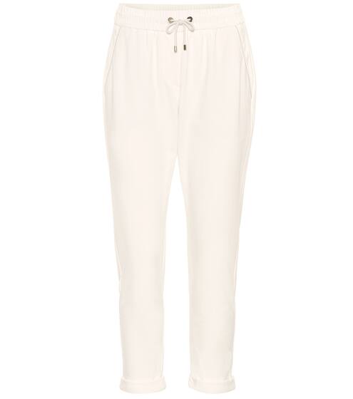 Cotton-blend cropped pants | Brunello Cucinelli