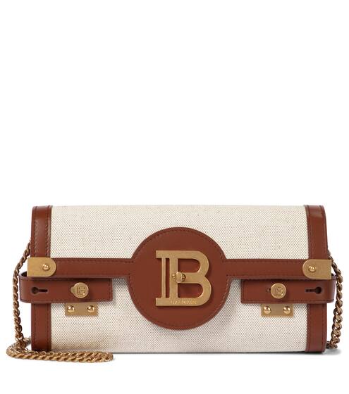 Sac à bandoulière B-Buzz 23 Small en toile et cuir | Balmain