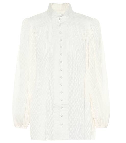 Plisse polka-dot blouse | Zimmermann