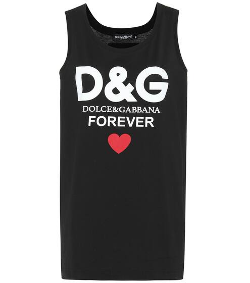 Printed cotton tank top | Dolce & Gabbana