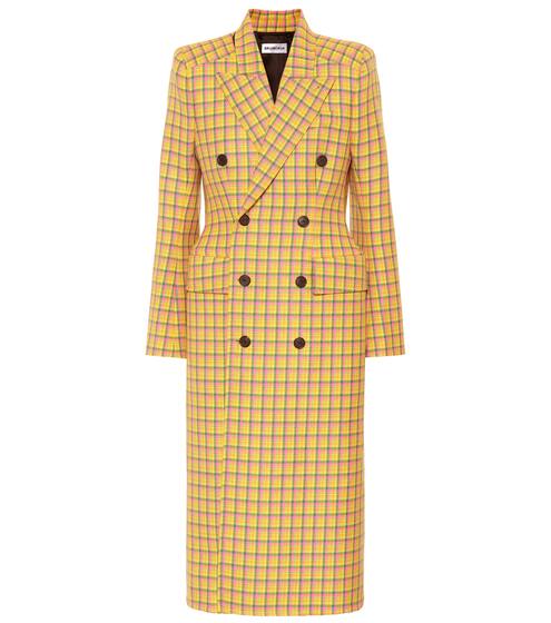 Karierter Mantel aus Wolle | Balenciaga