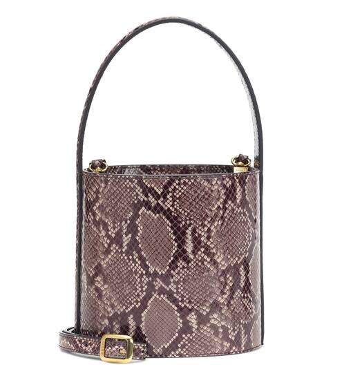 Bissett snake-effect bucket bag | Staud