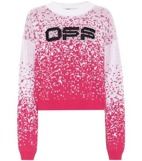 Intarsia cotton-blend sweater | Off-White