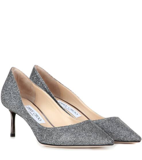 Pumps Romy 60 in lamé con glitter | Jimmy Choo