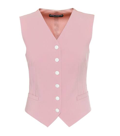 Wool-blend and satin vest | Dolce & Gabbana